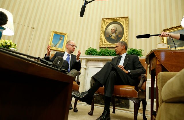Barack obama et Arseniy Yatsenyuk