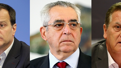 Le podium du premier tour des municipales à Perpignan