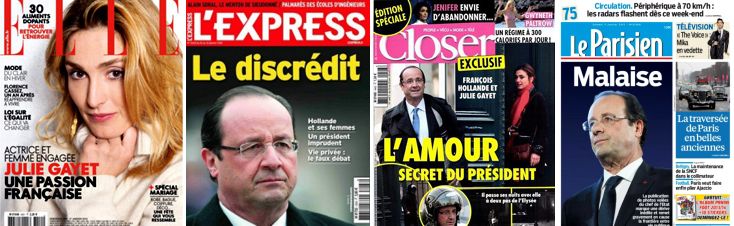 Unes presse Hollande-Gayet