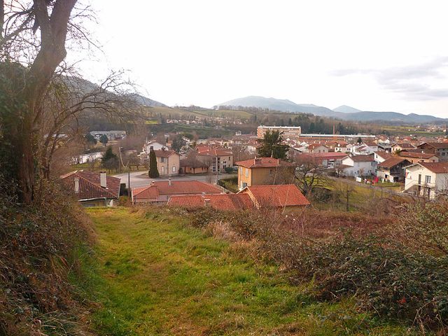 Saint Girons (Ariège) - Vue du sud de la ville depuis Perroute