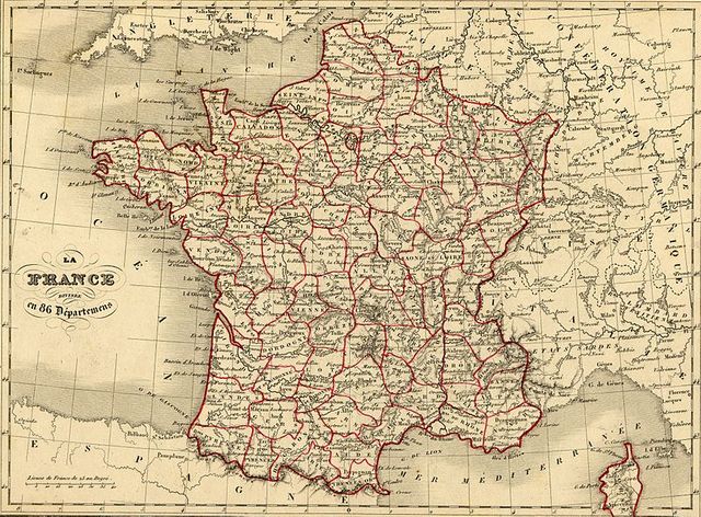 Carte de France de 1843