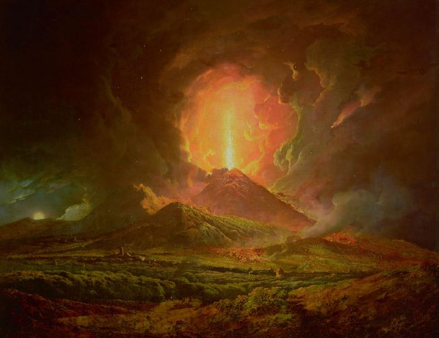 Wright of Derby - Eruption du Vésuve, lundi, le matin, 9 août 1779