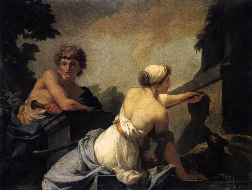 Regnault, Origine de la peinture (1786)