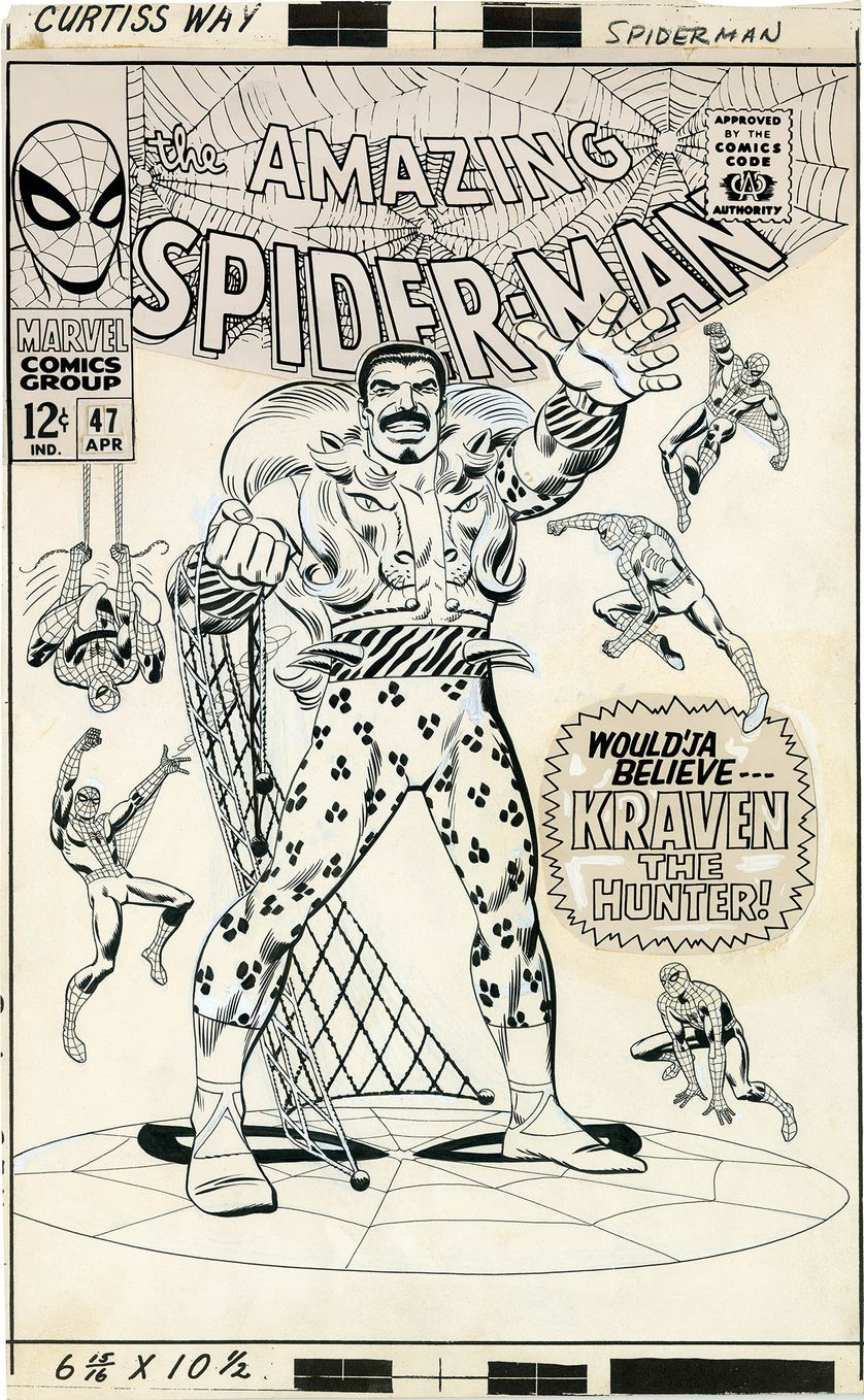 The Amazing Spider-Man n° 47. Couverture encre de Chine 1967