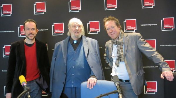 Samedi 29 mars, dans le studio 141 : Martin Pénet, Pierre-Robert Leclerq & Benoît Duteurtre ( de gauche à droite ) Annick Haumier © Radio France
