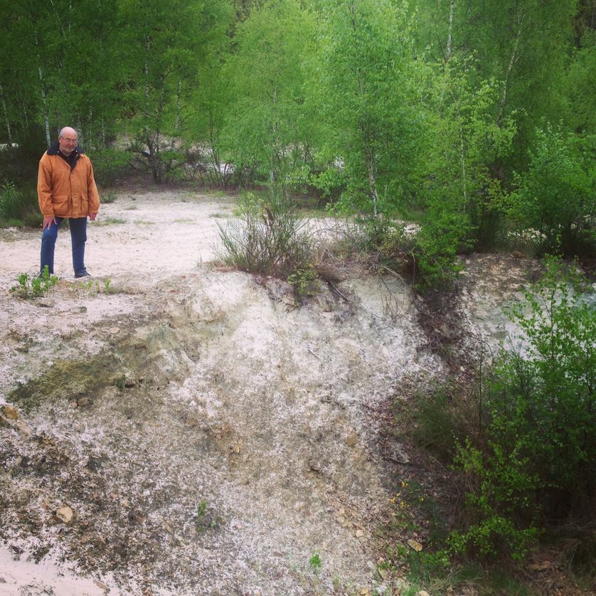 Joseph Brevet sur le site de l'ancienne mine de Saint-Pierre Montlimart