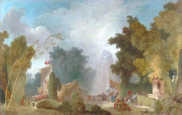 Jean-Honoré Fragonard, 'La Fête à Saint-Cloud', 214 x 334 cm, huile sur toile, Paris, Hôtel de Toulouse, siège de la Banque de F