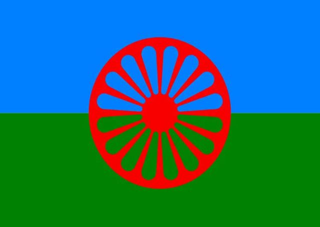 Le drapeau de la communauté Rom