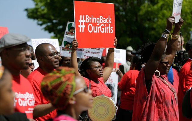 Manifestation à Washington devant l'ambassade du Nigéria