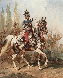 Le général Jan Henryk Dąbrowski dirigeant les légions polonaises