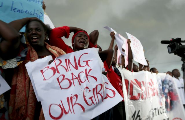 Manifestation à Abuja contre l'enlèvement de lycéennes par Boko Haram