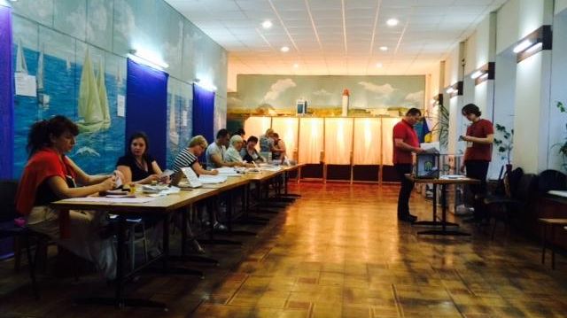 Un bureau de vote