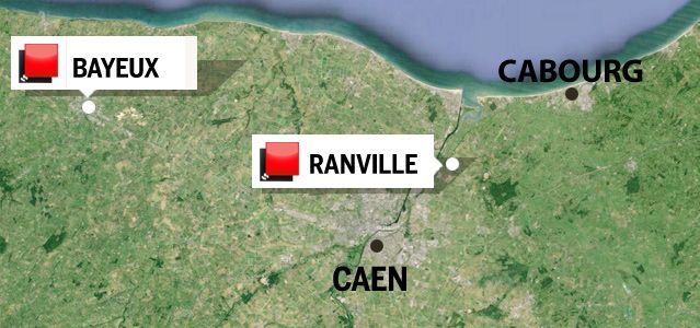 Carte du jeu des 1000 euros - Calvados