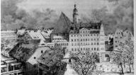Aquarelle de Mendelssohn : Thomastantorei à Leipzig (1838)