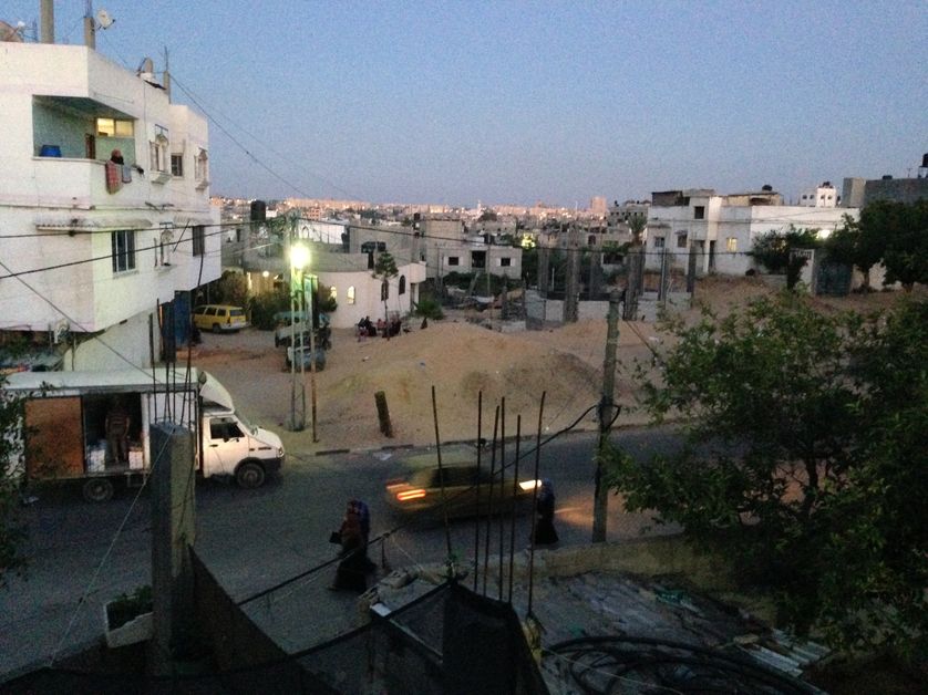 Gaza tombée du jour