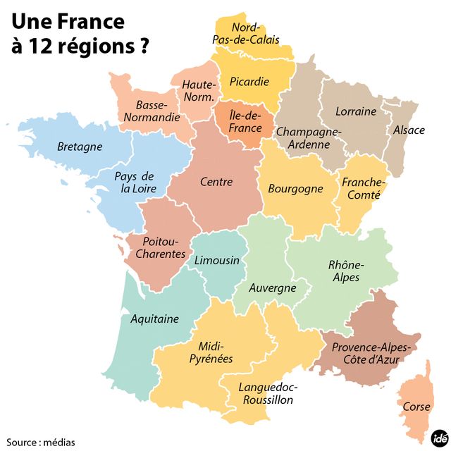 Les 12 super régions françaises