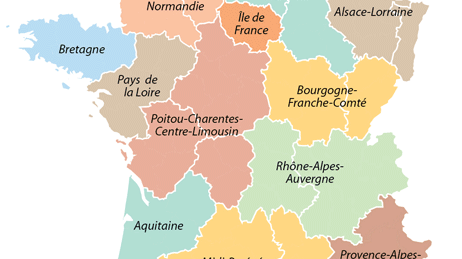 Carte des régions