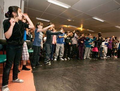 Répétitions des enfants du CREA d'Aulnay et les élèves de Didier Grosjman.