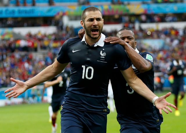 Karim Benzema, auteur d'un doublé pour son premier match au Mondial