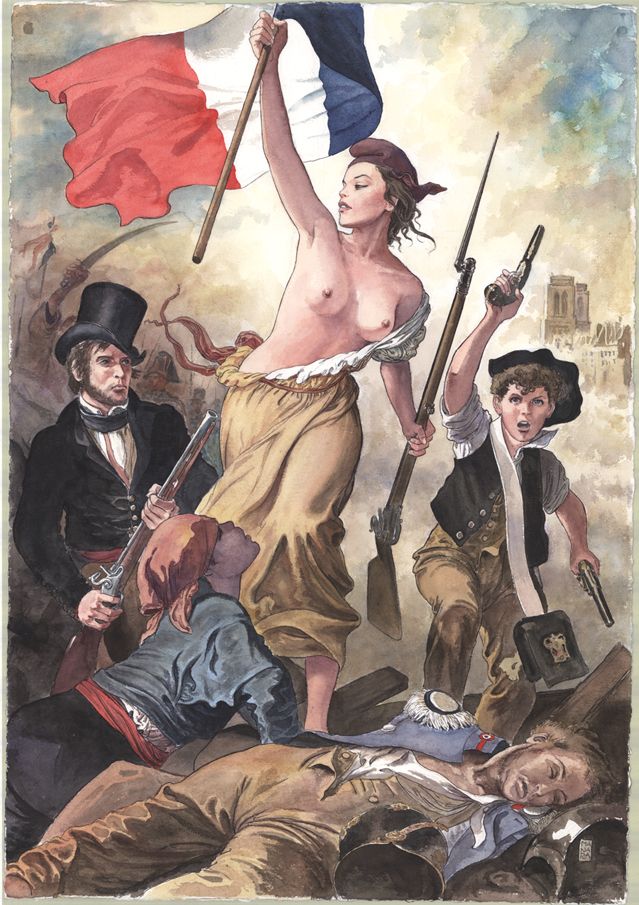 Hommage à Delacroix la liberté quide le peuple