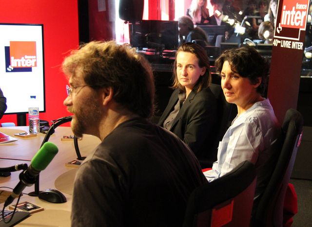 Céline Minard et deux membres du jury