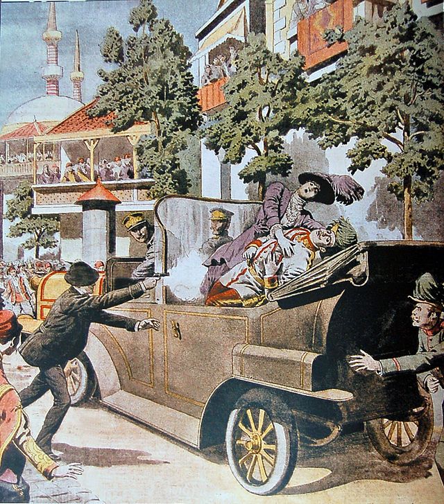 Attentat de Sarajevo une du Petit Journal du 12 juillet 1914.