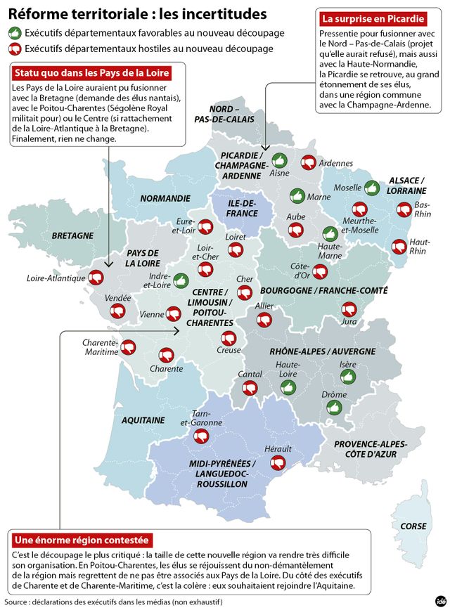 Réforme territoriale : les incertitudes
