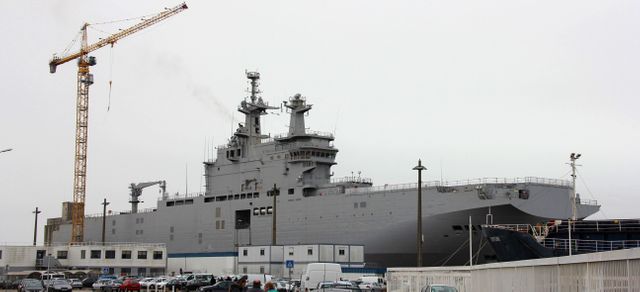 Le "Vladivostok", commandé par la Russie aux chantiers navals français