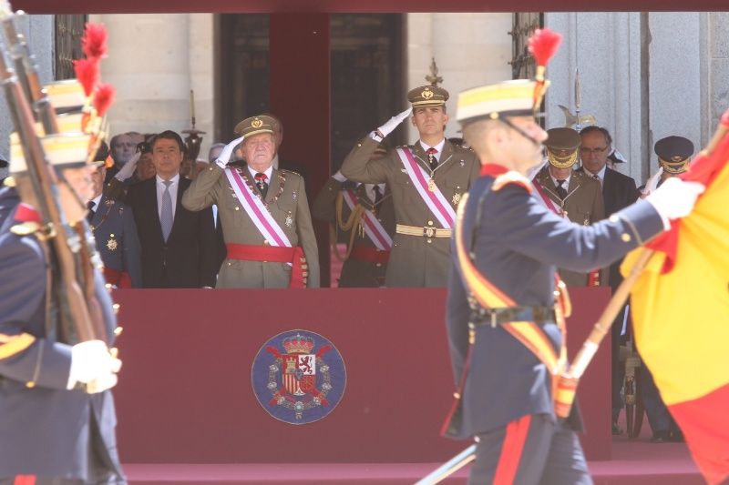 S.M. el Rey, Juan Carlos y S.A.R. el Príncipe de Asturias, Felipe, El Escorial (Madrid), 03.06.2014