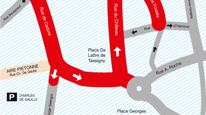 Le nouveau sens de circulation à Roanne