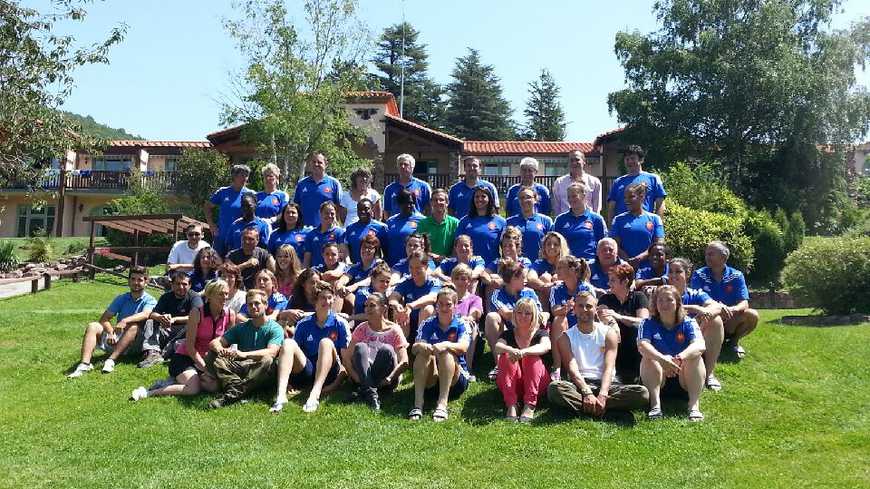 Le XV de France féminin lors de son stage de préparation dans les Pyrénées-Orientales