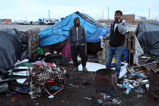 Des migrants à Calais