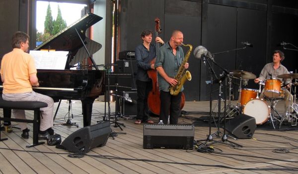 Le quartette pendant la balance à l'Amphithéâtre du Domaine d'O © Xavier Prévost France Musique