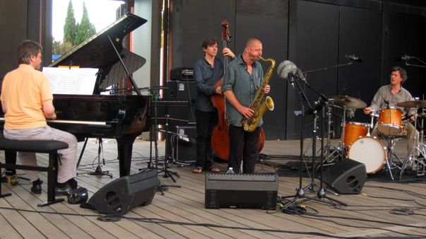 Le quartette pendant la balance à l'Amphithéâtre du Domaine d'O © Xavier Prévost France Musique