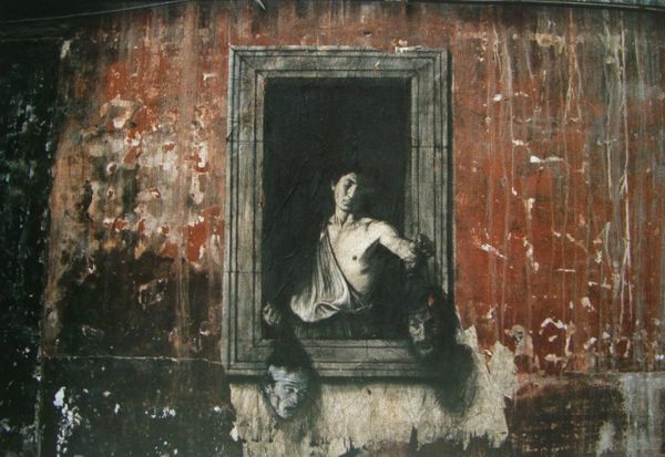 Une oeuvre d'Ernest Pignon-Ernest dans les rues de Naples