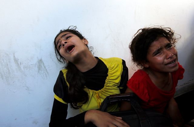 Gaza une école de l'ONU bombardée