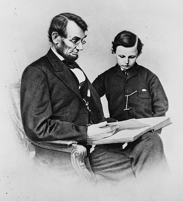 Abraham Lincoln et son fils Tad