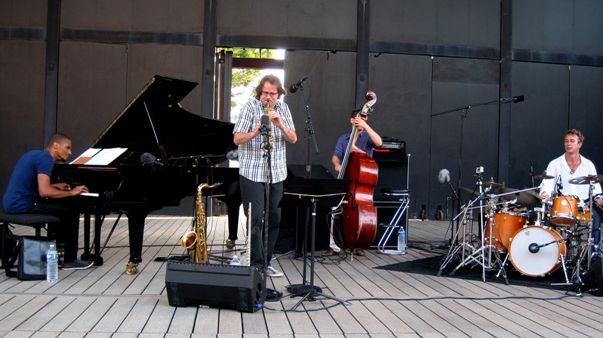 Le quartette pendant la balance à l'Amphithéâtre du Domaine d'O © Xavier Prévost France Musique