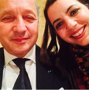 Selfie Amel Karboul-Laurent Fabius