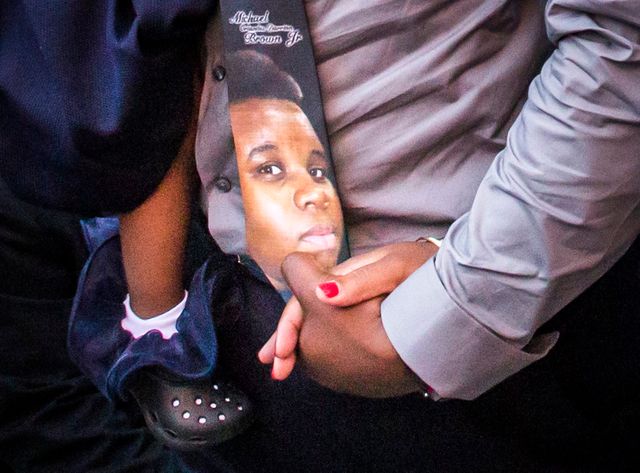 Le portrait de Michael Brown à ses obsèques