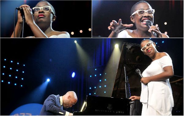 Cécile McLorin Salvant sur la scène du Chapiteau de Jazz in Marciac ©Pierre Vignaux