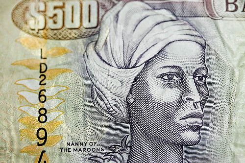 Nanny des Marrons représentée sur un billet jamaïcain de 500 dollars