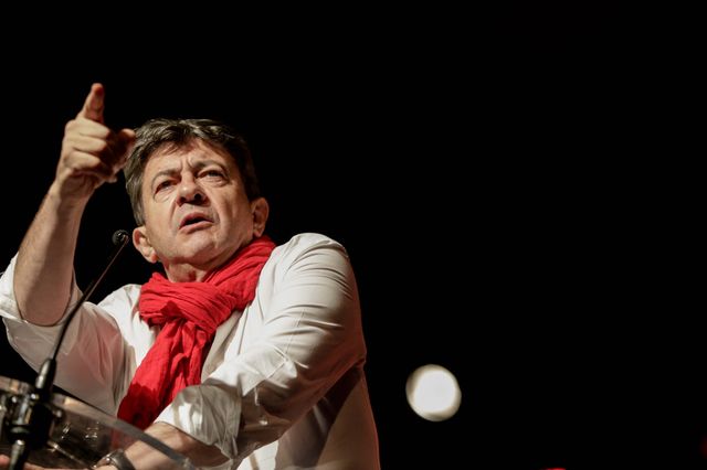 Jean-Luc Mélenchon en meeting durant la fete de l'humanite de Gironde en mai dernier