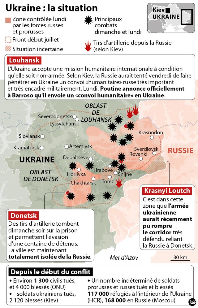 La situation en Ukraine ce mardi 12 août.