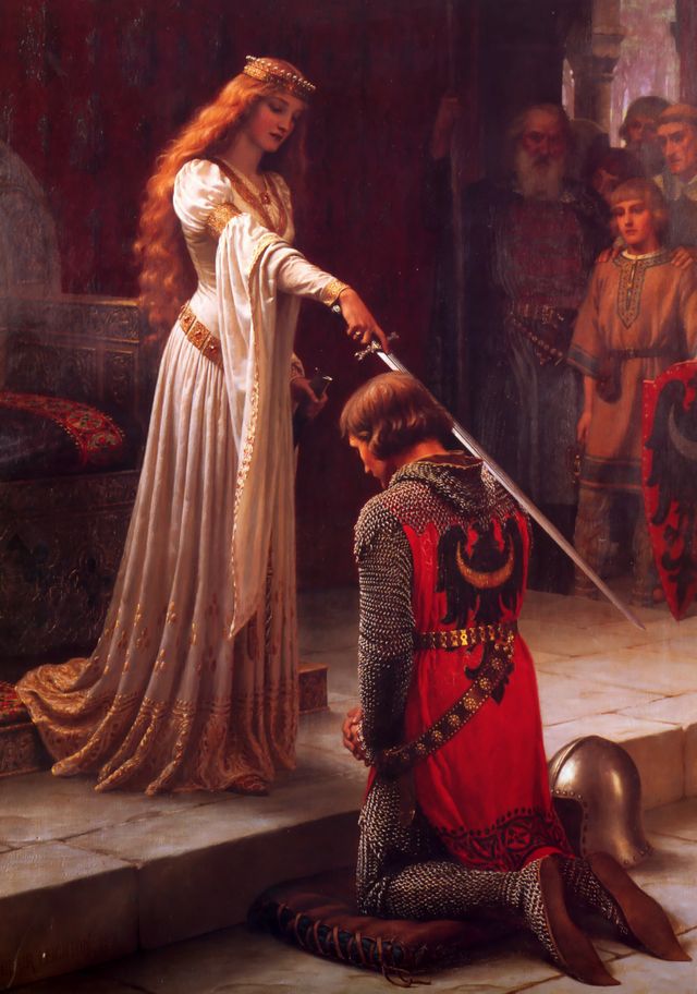 L'adoubement - par Edmund Blair Leighton - 1901