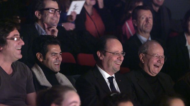 Jamel Debbouze et François Hollande dans "Liberté, Egalité, Improvisez"