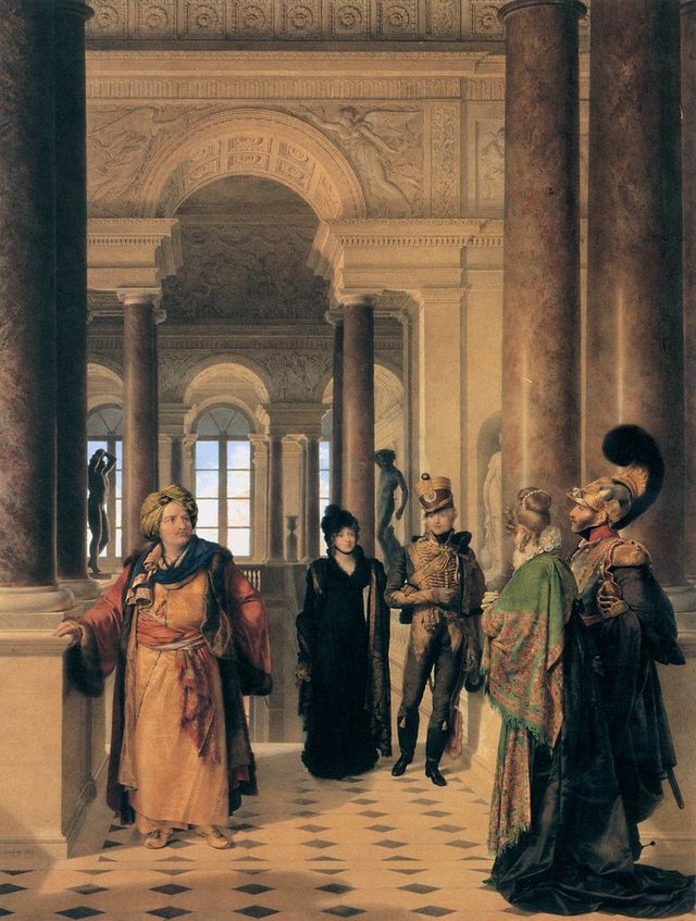 L'escalier du Musée - par Jean-Baptiste Isabey - 1817