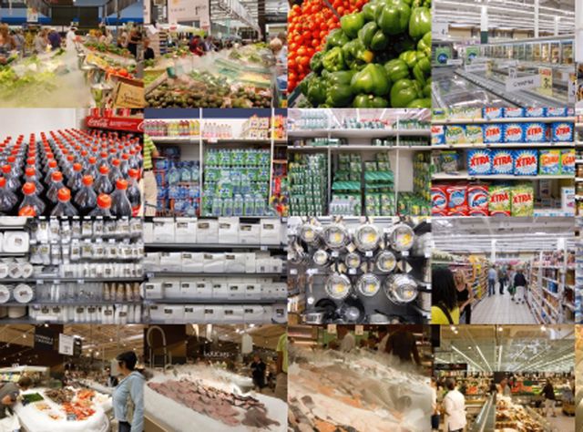 Montage photo hypermarché