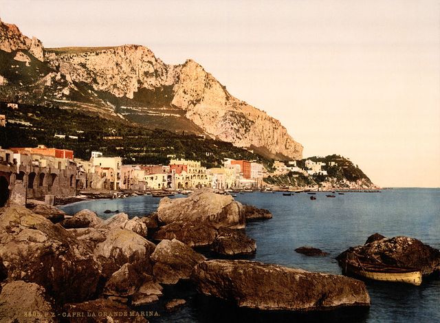 Marina Grande à Capri, carte postale de 1897