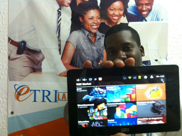 Vérone Mankou (Verone Mankou, designer of first African tablet computer, at eTri Labs)